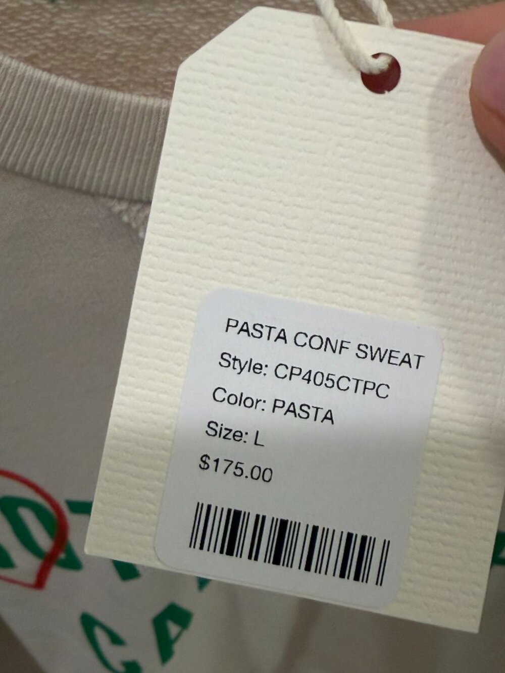 Cacio Pepe x Pasta Confidential Hot Girls Eat Cacio Pepe Sweatshirt Size L - Picture 5 of 9